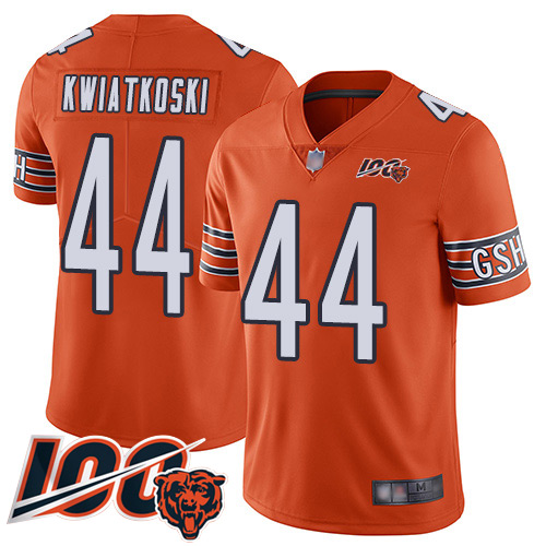 Chicago Bears Limited Orange Men Nick Kwiatkoski Alternate Jersey NFL Football #44 100th Season